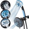 Hotel Spa 5-in-1 Aquassage High Pressure 76-mode Shower Head, Combo, Hand Shower, Body Brush & Hair Brush in One With Two Brackets, Extra-long 6 foot Stainless Steel Hose & Brush Head Holder view 1