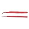 YYQTGG Tweezer, Curved Straight Proof Tweezer Set for PCB Soldering(Red) view 1