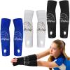 Yinder 3 Pairs Sports Volleyball Arm Sleeves for Youth Volleyball Wrist Guard Protection Pads and Thumbhole(S-10inch Length,Blue, White, Black,) view 1