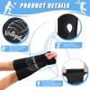 Yinder 3 Pairs Sports Volleyball Arm Sleeves for Youth Volleyball Wrist Guard Protection Pads and Thumbhole(S-10inch Length,Blue, White, Black,) view 3