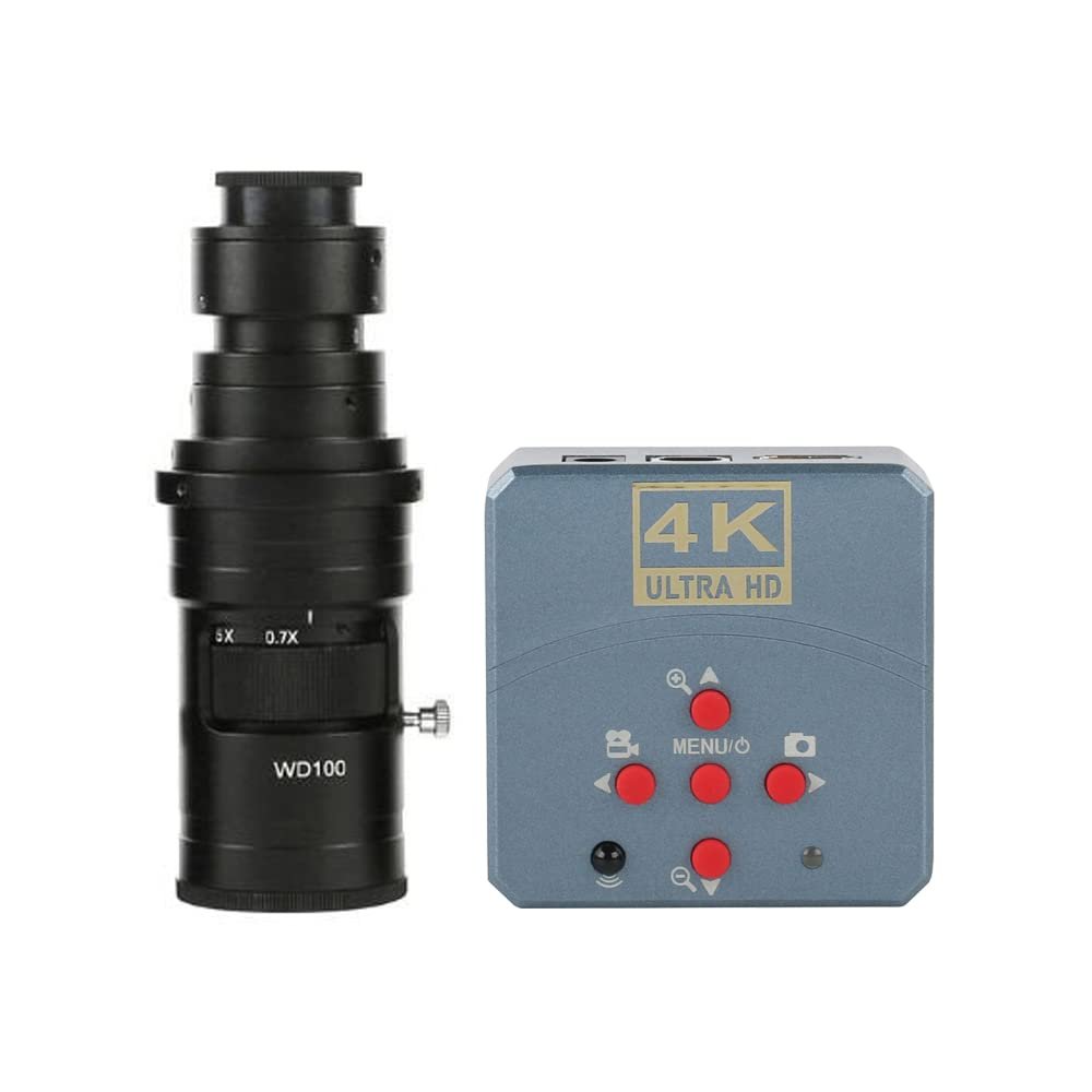 23MP 4K 1080P Ultra HD USB HDMI Digital Video Microscope Camera & 200X C-Mount Lens