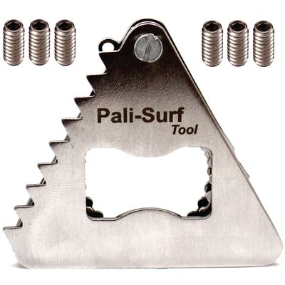 A VEBODI | SURF FIN Key + 6 FCS GRUB Screws | Wax Comb | Wax Scraper | Bottle Opener | Screwdriver | Keychain  Multi Tool | Surfer Gift |