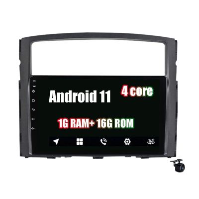 Android 11.0 Car Stereo 9" Touch Screen Multimedia Player for Mitsubishi Pajero V80 V90 2006-2014 with Car GPS Autoradio FM RDS Auto Radio Support SWC WiFi/BT Tethering Internet