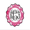 2 Pack Monogram Personalized Pink Camo Pattern Printed Car Decal, Tumbler Decal, Laptop Sticker, Waterproof view 1