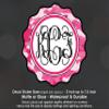 2 Pack Monogram Personalized Pink Camo Pattern Printed Car Decal, Tumbler Decal, Laptop Sticker, Waterproof view 3