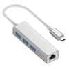 Beyori USB Hub,USB 3.0 Hub [5Gbps] with 10/100/1000M Ethernet and 3 USB 3.0 Ports for Laptop, USB Flash Drives, and Mobile HDD Silver (Color : Silver) view 1