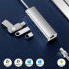 Beyori USB Hub,USB 3.0 Hub [5Gbps] with 10/100/1000M Ethernet and 3 USB 3.0 Ports for Laptop, USB Flash Drives, and Mobile HDD Silver (Color : Gray) view 2