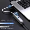 Beyori USB Hub,USB 3.0 Hub [5Gbps] with 10/100/1000M Ethernet and 3 USB 3.0 Ports for Laptop, USB Flash Drives, and Mobile HDD Silver (Color : Gray) view 3
