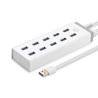 Beyori Porous USB 3.0 Hub,USB Splitter,10 Port USB HUB Splitter 12V / 4A Powered for Laptop, USB Flash Drives, Mobile HDD and More