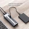 Beyori USB hub 3.0,10-Port USB Hub (7 USB 3.0 Port + 3 Charging Port), USB Splitter with Individual On/Off Switches and LED Light, for Laptop and PC Computer view 3