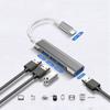 Beyori USB Extender 4-Port Small USB Hub for Pc Laptop 5Gbps Data Transfer for Desktop, USB Flash Drives, Mobile HDD, and More, Grey view 4