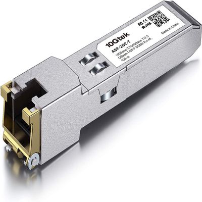 10Gtek 100Base-T/1000Base-T/2.5GBase-T/SFP SGMII RJ-45 Auto-Negotiation SFP Transceiver, Compatible with Fortinet, Netgear, TP-Link and Other Open Switches
