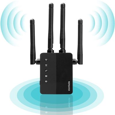 2022 WiFi Range Extender Signal Booster up to 8000sq.ft and 45 Devices, Internet Booster for Home, Wireless Internet Repeater and Signal Amplifier,4 Antennas 360 Full Coverage,Supports Ethernet Port