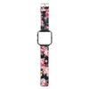 AsohsEN Women Flower Strap for Fitbit Blaze Bands, Genuine Soft Leather Replacement Wristband Bracelet Metal Frame for Fitbit Blaze Smart Fitness Watch (Black Pink +Black) view 4
