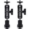 Lanxire Magic Arm Cool Ballhead Double Ball Head Adapter with 1/4 Screw and Cold Shoe Mount - 2 Pack for Cameras, Camcorders, Monitor, Flash, LED Light, Microphone, and More view 1