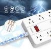 SMNICE Power Strip with USB,Surge Protector Flat Plug with 8 Widely Spaced Outlets and 6 USB Ports(1 USB C), 5ft Extension Cord Wall Mountable Phone Tablet Laptop Computer Multiple Devices view 4