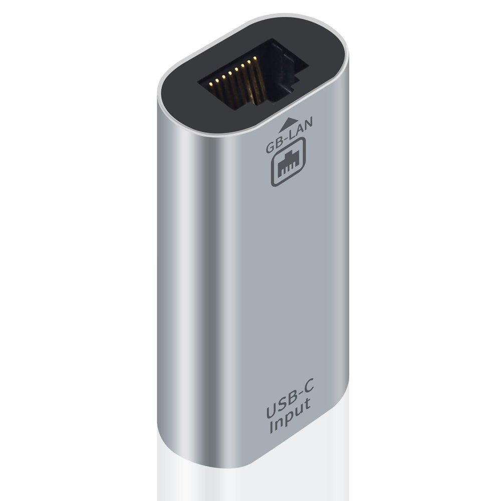 Poyiccot USB C to RJ45 Ethernet Adapter Gigabit, RJ45 Female to USB C Female Adapter, Up to 1000/100/10Mbps Ethernet LAN Network Adapter Compatible for iPad, MacBook Pro, 1Pack