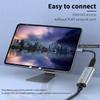 Poyiccot USB C to RJ45 Ethernet Adapter Gigabit, RJ45 Female to USB C Female Adapter, Up to 1000/100/10Mbps Ethernet LAN Network Adapter Compatible for iPad, MacBook Pro, 1Pack view 3