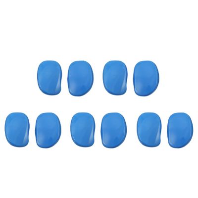 Hairdressing Ear Cover Hair Dye Ear Cover Plastic Hair Dye Earmuffs Ear Protector for Salon Home Shower Bathing, 10pcs Blue