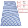 KT GuoMei 102.3" X45.2 Diamond Pattern Sea Deck Self-Adhesive Boat Flooring Eva Foam Decking Marine Non-Slip for Motorboat Fishing Boat Yach (Light Gray and Blue, 102.3" X 37.7") view 4