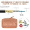 150m (500ft) Outdoor Armored SC/APC to SC/APC Fiber Optic Internet Cable, Low Friction Singlemode Patch Cable, Fiber Optic Jumper Optical Patch Cord, SIMPLEX, 9/125um, OS1/OS2 Compatible, LSZH Black view 3