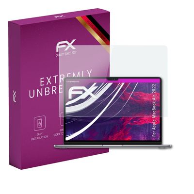 atFoliX Plastic Glass Protective Film compatible with Apple MacBook Air 2022, 9H Hybrid-Glass FX Screen Protector