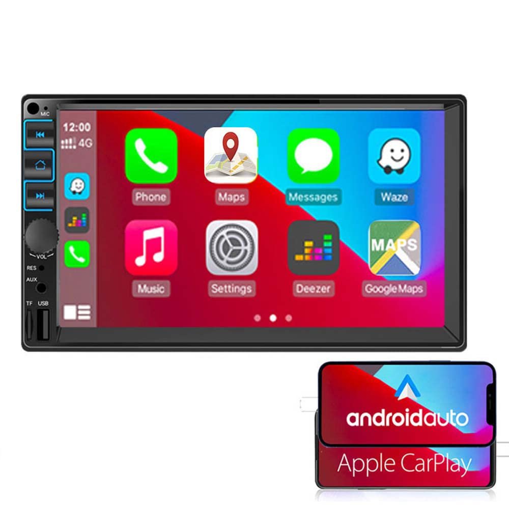 Double DIN 12V 7 inch Car Radio 2 DIN Stereo FM Compatiable with Android Auto for CarPlay MP5 Player Bluetooth 4.0 Mirror Link