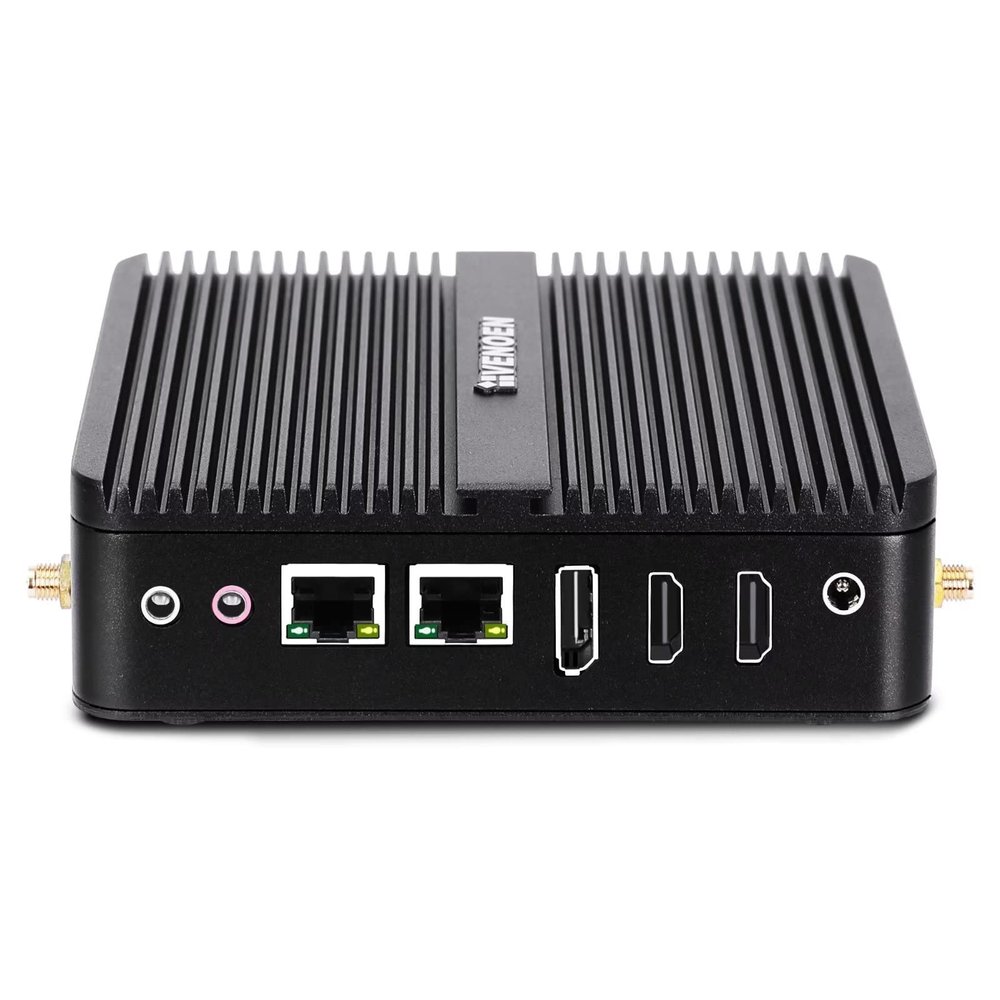12th gen Mini Computer Desktop PC, Celeron J6412, Windows 11, 8GB DDR4 RAM 512GB SSD, 2x HD-MI, DP, Dual Lan, 2x RS232 COM, USB, Dual Band Wifi AC, BT4.2, Small Case, Fanless Design, Triple display