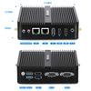 12th gen Mini Computer Desktop PC, Celeron J6412, Windows 11, 8GB DDR4 RAM 512GB SSD, 2x HD-MI, DP, Dual Lan, 2x RS232 COM, USB, Dual Band Wifi AC, BT4.2, Small Case, Fanless Design, Triple display view 2