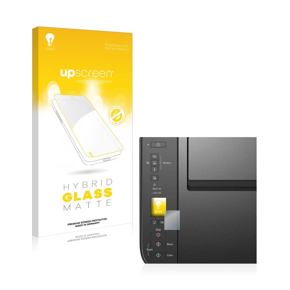 upscreen Matte Screen Protector Glass Film compatible with Canon Pixma TS3350 Series - Anti-Glare, Anti-Fingerprint, 9H Glass Protection
