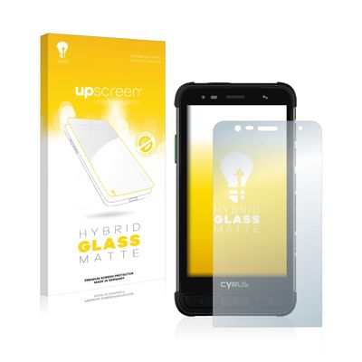upscreen Matte Screen Protector Glass Film compatible with Cyrus CS45 XA - Anti-Glare, Anti-Fingerprint, 9H Glass Protection