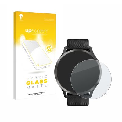 upscreen Matte Screen Protector Glass Film compatible with Garmin vivomove HR - Anti-Glare, Anti-Fingerprint, 9H Glass Protection