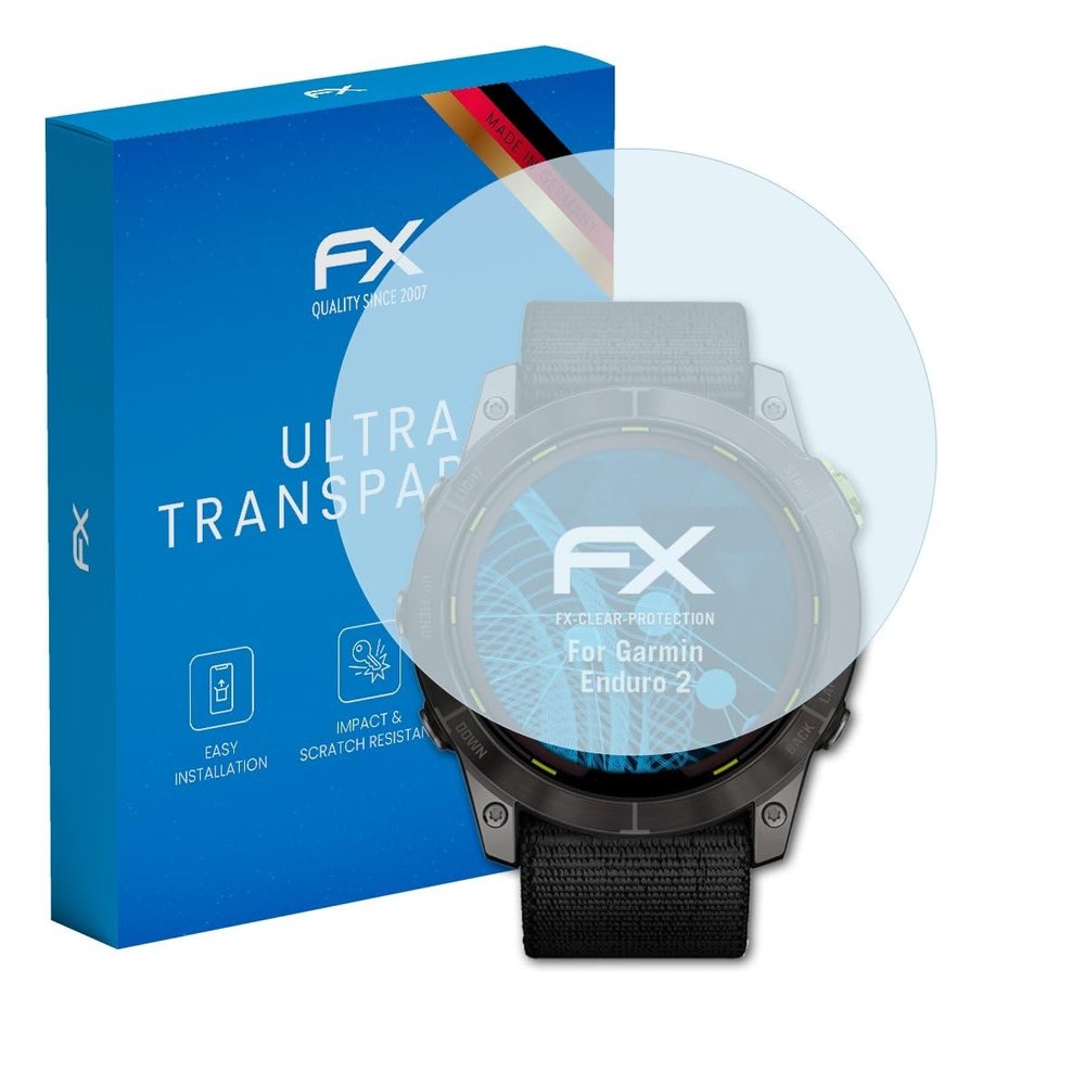 atFoliX Screen Protection Film compatible with Garmin Enduro 2 Screen Protector, ultra-clear FX Protective Film (3X)