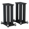 Ccsh Heavy Duty Speaker Stands A Pair, Universal Large Durable Metal Surround Speakers with Non Slip Pad & Base, Black, 50cm (19 3/4in) Tall view 1
