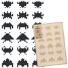 NAKLEO Reusable Plastic Wall Stencil - 59x95cm / 23 x 37 - Space Invaders Robot - Large Wallpaper Pattern Painting DIY Art Craft Template - Fabric Furniture Wood Canvas view 1