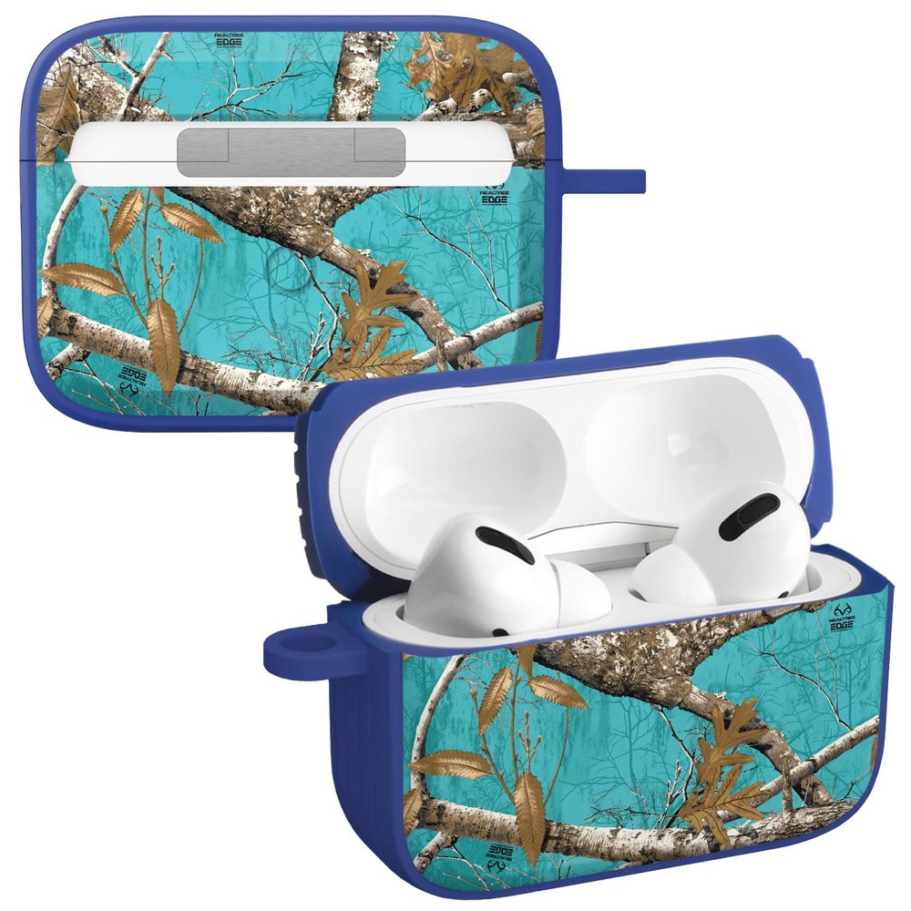 AFFINITY BANDS Realtree Edge HDX Case Cover Compatible with Apple AirPods Pro 1 & 2 (Sea Glass)