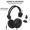 Maeline Black Headphones Bulk 5-Pack for Schools, Classrooms, Student Testing, Library, Computer Lab, Private Tutoring, Travel-Ready, Foldable Lightweight Headphones Stereo Sound, 3.5mm Jack view 2