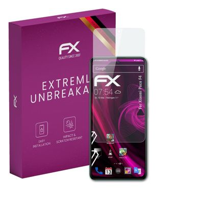 atFoliX Plastic Glass Protective Film compatible with Xiaomi Poco F4, 9H Hybrid-Glass FX Screen Protector