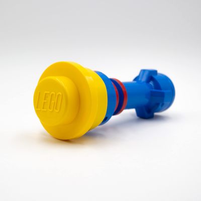 IQ Lego Iconic Torch - Flashlight Blue/Red/Yellow (FL5), 7.5 inches Tall, Removable Cap