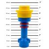 IQ Lego Iconic Torch - Flashlight Blue/Red/Yellow (FL5), 7.5 inches Tall, Removable Cap view 3