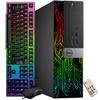 Dell Custom Built RGB Lights PC OptiPlex SFF Computer Intel Core i5 6500 Processor 8GB RAM 512GB SSD Windows 11 Pro WiFi Gaming PC Keyboard & Mouse HDMI (Renewed) view 1