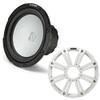 KICKER 45KMF102 10" Weather-Proof Subwoofer for Freeair Applications 2 Ohm 45KMG10W 10" LED Grille (White) view 1