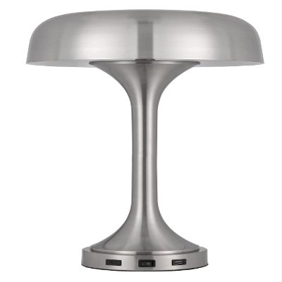 40W x 2 Mushroom Cloud Metal Desk lamp with 1 USB and 1 Type C USB Charging Ports