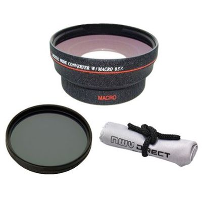 (High Definition) 0.5X Wide Angle Lens with Macro Compatible with Panasonic HC-V720