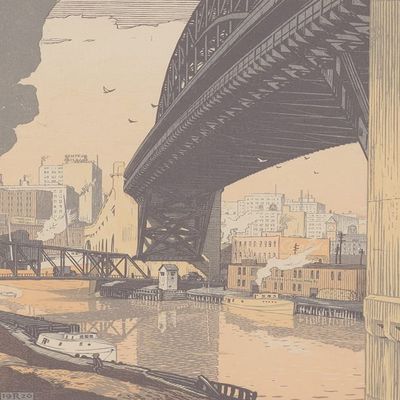 The High Level Bridge, Cleveland : Rudolph Ruzicka : Archival Quality Art Print