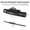 Neewer Tripod Carrying Case, Heavy Duty Waterproof Nylon Bag with Handles & Shoulder Straps, Compact Case with Full Length Zippered Closure, External Pocket for Light Stand/Boom Stand/Tripod, Black, view 4