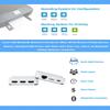 LOYALTY-SECU Network Blue TH Print Server with 3-Port 10/100Mbps Fast Ethernet Port for MFP USB Printers view 4