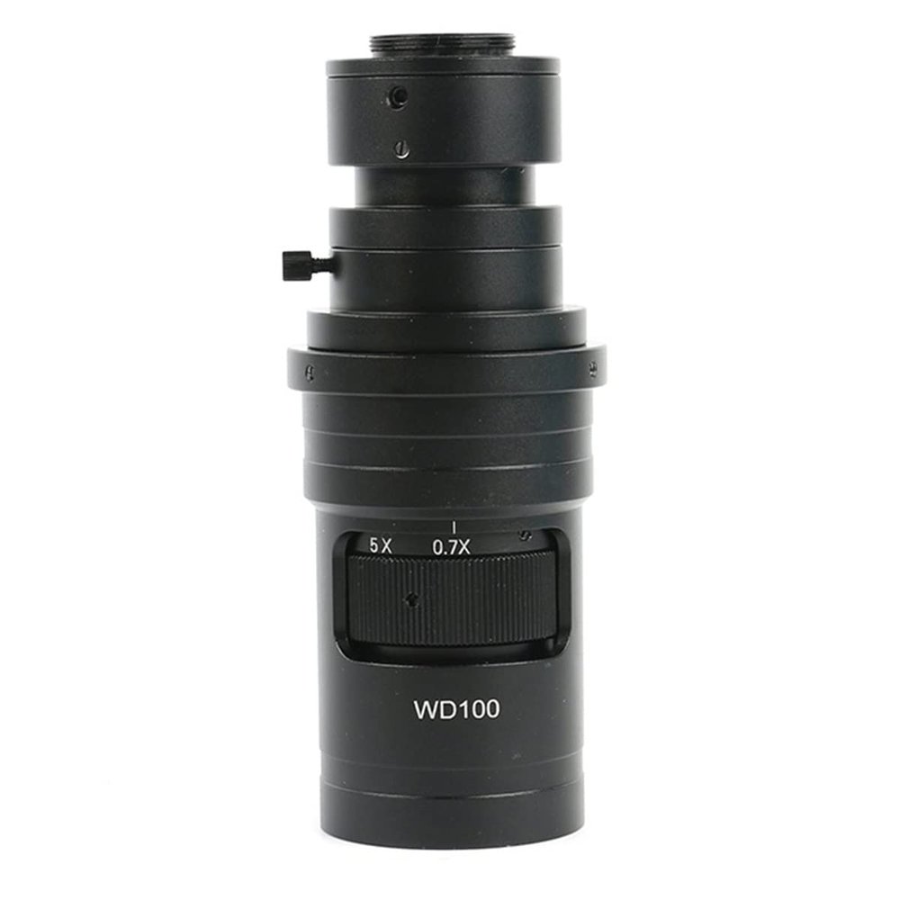Microscope Kit 200X 500X Zoom WD100 Continuously Variable 0.7X-5X Adjustable Magnification Lens Microscope Lens Adapters (Color : 200X)