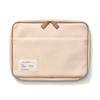 Francfranc 13"-14" Beige PC Stand with Storage Pocket, Quilted Fabric view 1