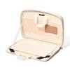 Francfranc 13"-14" Beige PC Stand with Storage Pocket, Quilted Fabric view 2